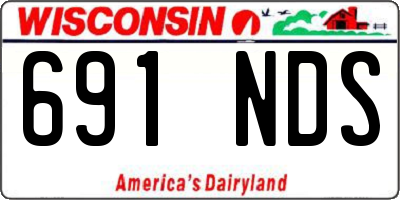 WI license plate 691NDS