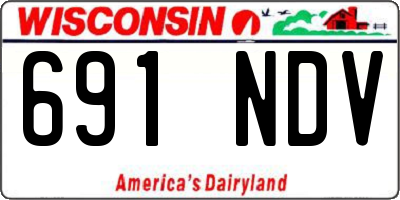 WI license plate 691NDV