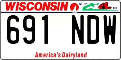 WI license plate 691NDW