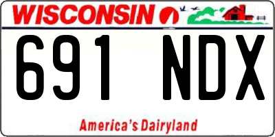 WI license plate 691NDX