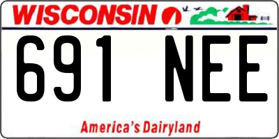 WI license plate 691NEE