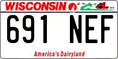WI license plate 691NEF