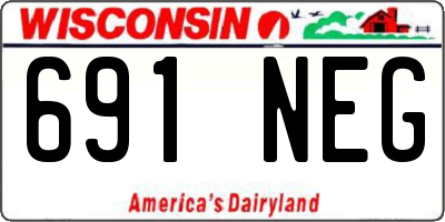 WI license plate 691NEG