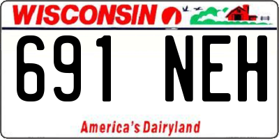 WI license plate 691NEH