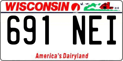 WI license plate 691NEI