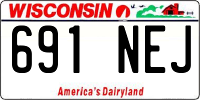 WI license plate 691NEJ
