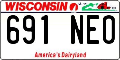 WI license plate 691NEO