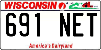 WI license plate 691NET