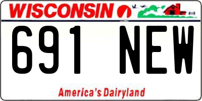 WI license plate 691NEW