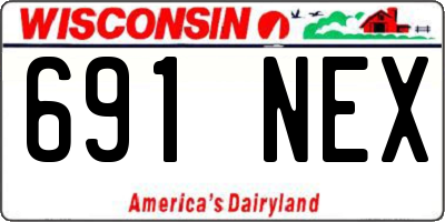 WI license plate 691NEX