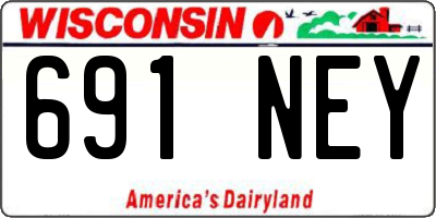 WI license plate 691NEY