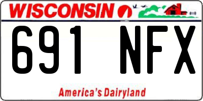 WI license plate 691NFX