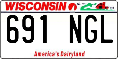 WI license plate 691NGL