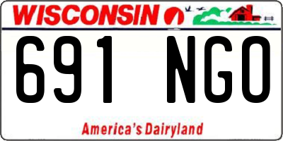 WI license plate 691NGO