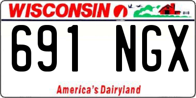 WI license plate 691NGX