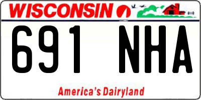 WI license plate 691NHA