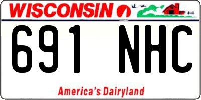 WI license plate 691NHC