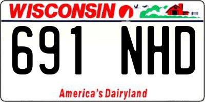 WI license plate 691NHD