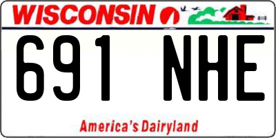 WI license plate 691NHE