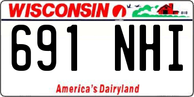 WI license plate 691NHI