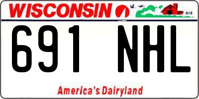 WI license plate 691NHL