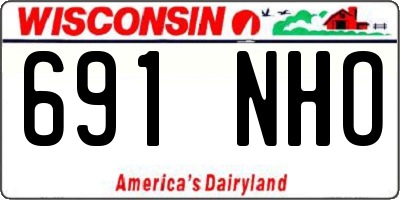 WI license plate 691NHO