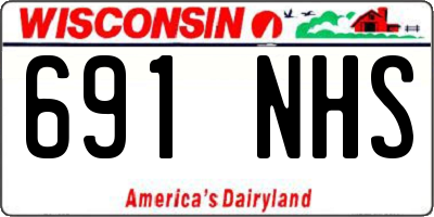 WI license plate 691NHS