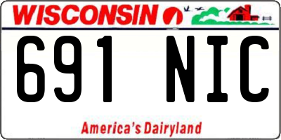 WI license plate 691NIC