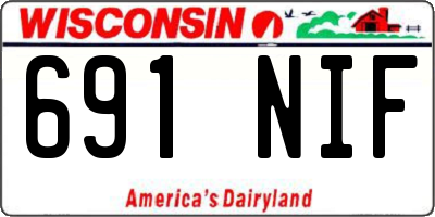 WI license plate 691NIF