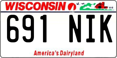 WI license plate 691NIK