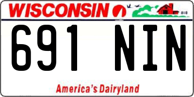 WI license plate 691NIN