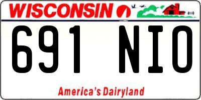 WI license plate 691NIO