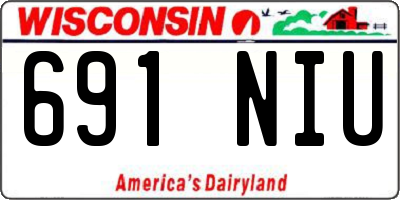 WI license plate 691NIU