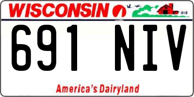 WI license plate 691NIV