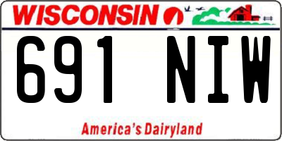 WI license plate 691NIW
