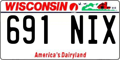 WI license plate 691NIX