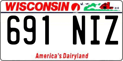 WI license plate 691NIZ