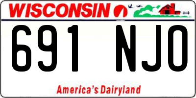 WI license plate 691NJO