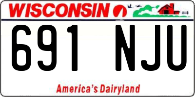 WI license plate 691NJU