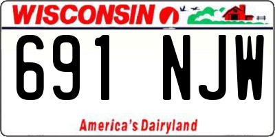 WI license plate 691NJW
