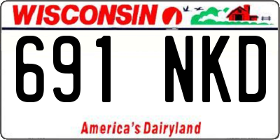 WI license plate 691NKD