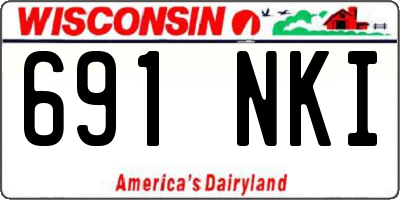 WI license plate 691NKI