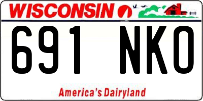 WI license plate 691NKO