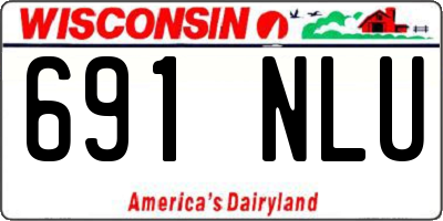 WI license plate 691NLU