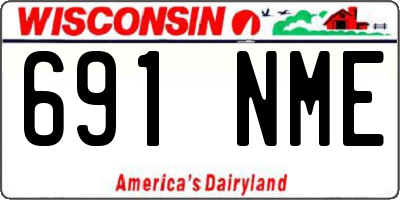 WI license plate 691NME