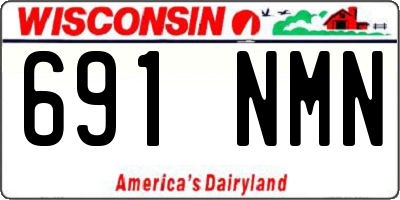 WI license plate 691NMN