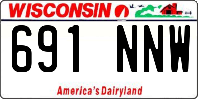 WI license plate 691NNW
