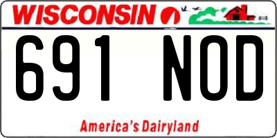 WI license plate 691NOD