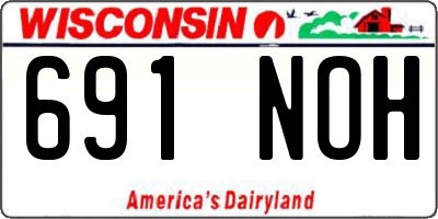 WI license plate 691NOH
