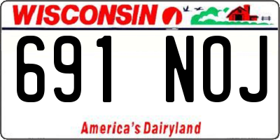 WI license plate 691NOJ